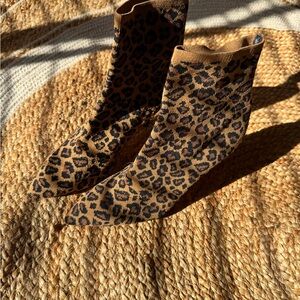 Leopard Print Ankle Boots